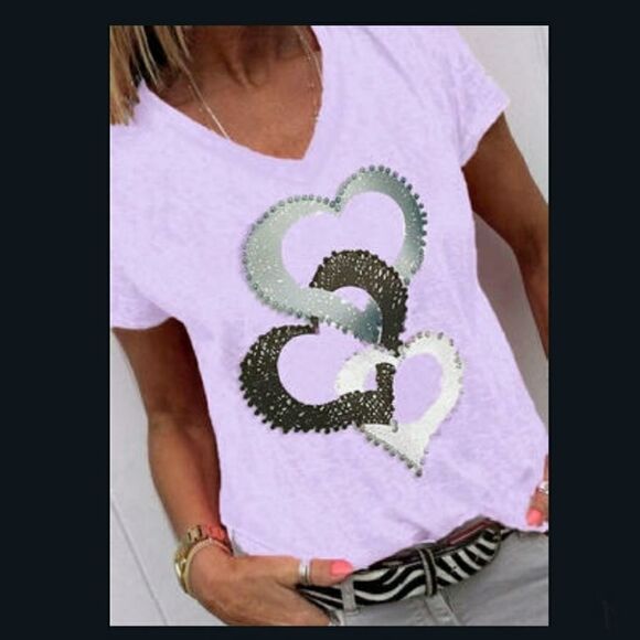 🌼Cotton heart t-shirt - Picture 1 of 3
